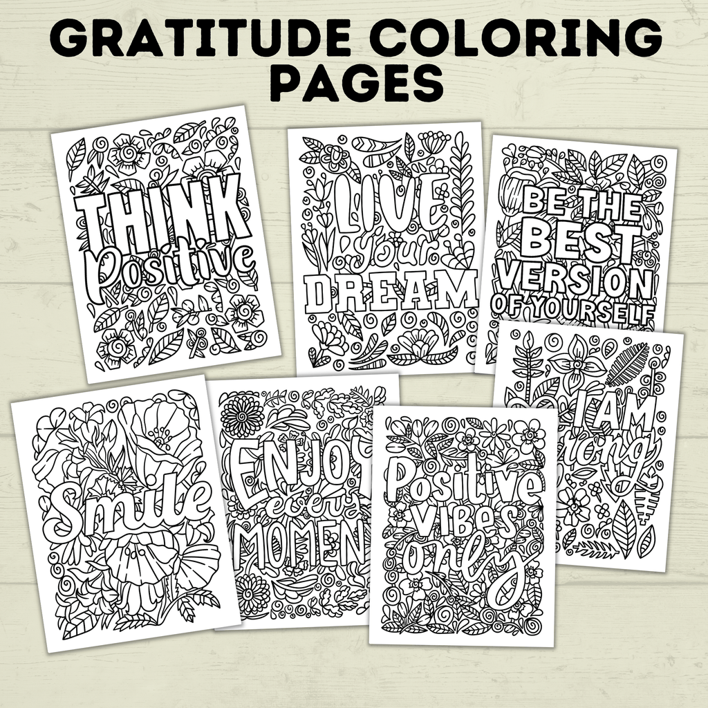 Gratitude Coloring Pages | Inspirational Coloring Pages