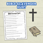 Children's and Teen Ministry Bible Scavenger Hunt, Sunday School Printable Digital Download Game, PDF
