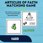 Articles of Faith Matching Game for Families | FHE Game | Articles of Faith Game | Match game for kids | Articles of Faith Printable