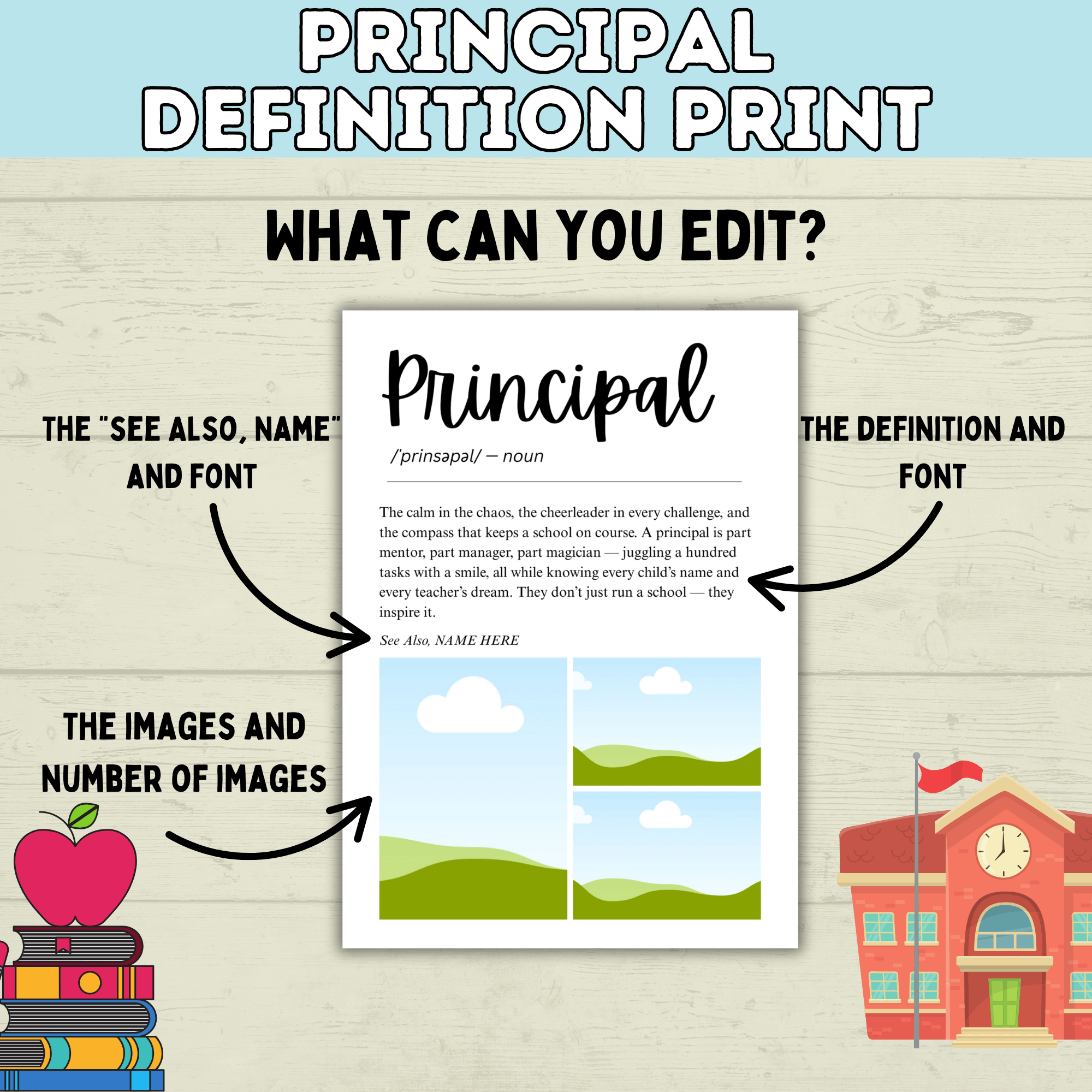 Principal Gift | Principal Day | Principal Appreciation | Principal Office | Principal Card | School Principal | School Gift | Office Decor
