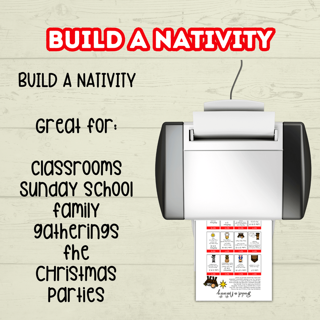 Build a Paper Christmas Nativity Scene Activity Printable for Kids