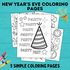 New Year's Eve Coloring Pages for Kids | New Year's Eve Activities | Coloring Pages