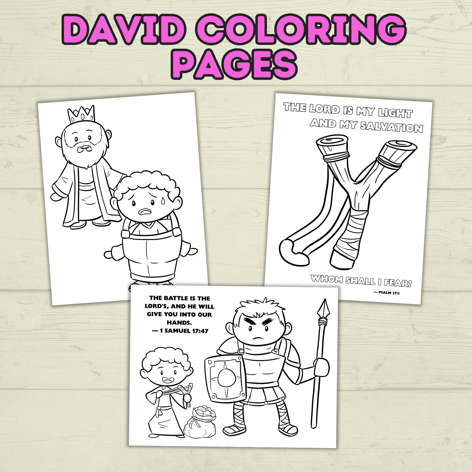 Free David and Goliath Coloring Pages for Kids