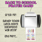 Back to School Prayer Card, Back to School Affirmations, Prayer Cards, Christian, Bible Verses, Confidence Cards, Sunday School, Scripture