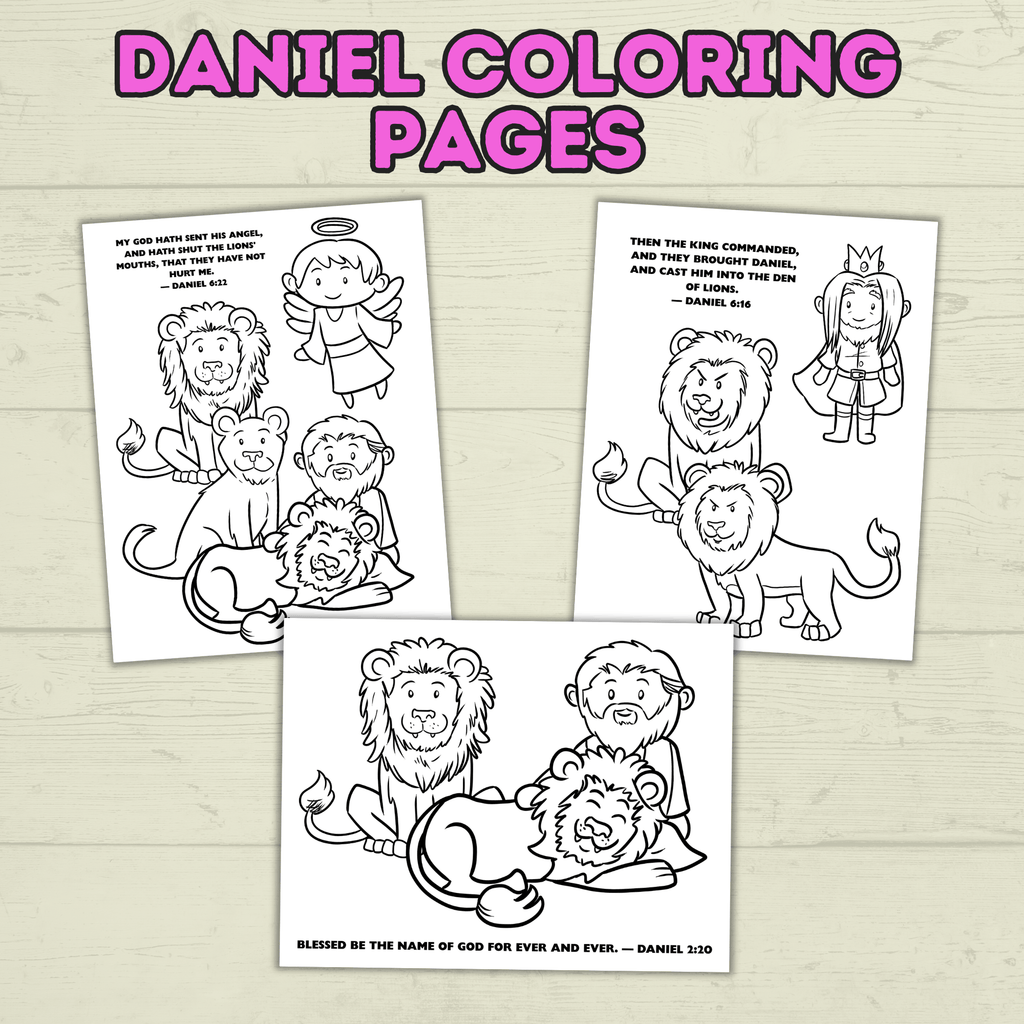 Free Daniel in the Lion's Den Coloring Pages for Kids