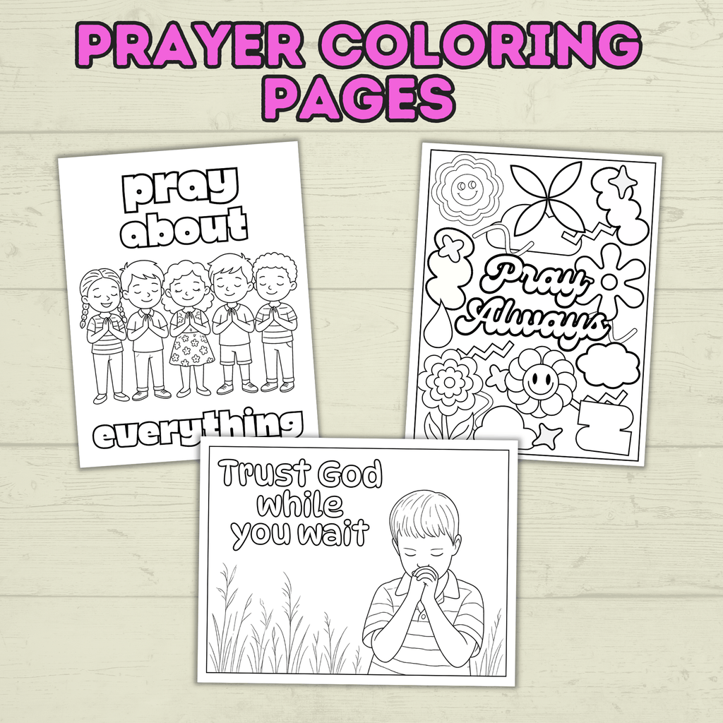 Free Prayer Coloring Pages for Kids for Sunday School