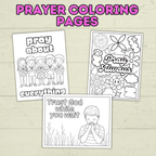Free Prayer Coloring Pages for Kids for Sunday School