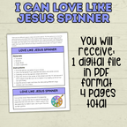 I  Can Love Like Jesus Craft, Valentine's Day Christian Craft, Sunday School Craft, Bible Craft, Bible Lesson