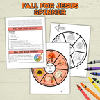 Fall for Jesus Spinner Craft for Kids, Fall Crafts, Christian Fall Crafts, Christian Crafts, Sunday School Crafts, Homeschool, Spinner Craft