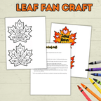 Leaf Fan Craft, Christian Fan Craft, Fall Craft, Christian Activity, Bible Lesson, Homeschool, Jesus Craft, Fall for Jesus, Leaf Craft