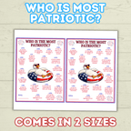 Patriotic Games, Who is Most Patriotic, Kids Games, Adult games, USA games, America Games, Memorial day, 4th of July games, party games