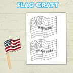 Patriotic Flag Craft for Kids, In God We Trust, USA Craft, American Flag Craft, Memorial Day Craft, 4th of July Craft, Veterans day Craft