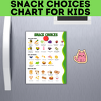 Kid's Snack Chart | Snack Choices Chart | Snacks for Kids | Healthy Snack Poster | Kids chart | Snack chart | Snack options | PDF printable