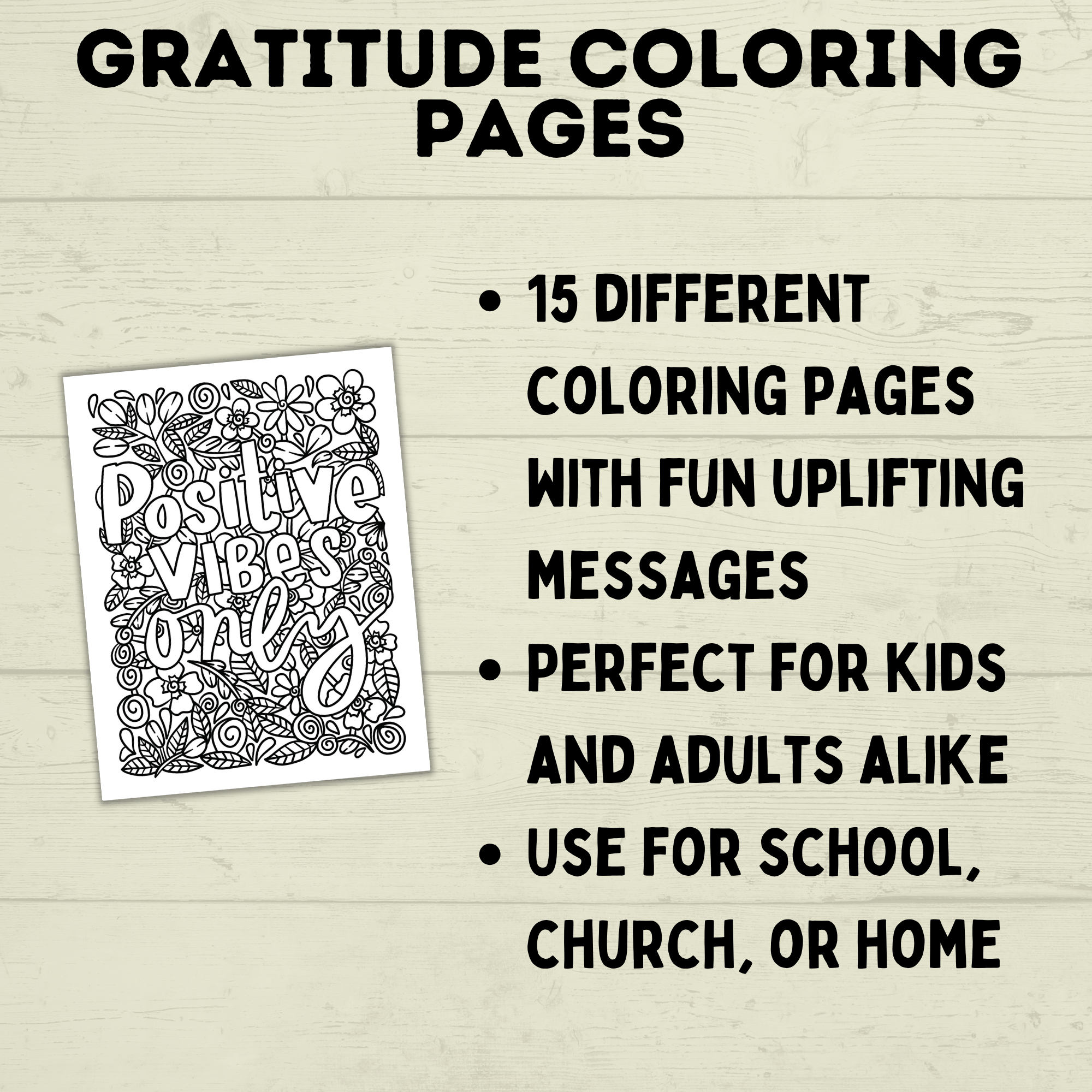 Gratitude Coloring Pages | Inspirational Coloring Pages