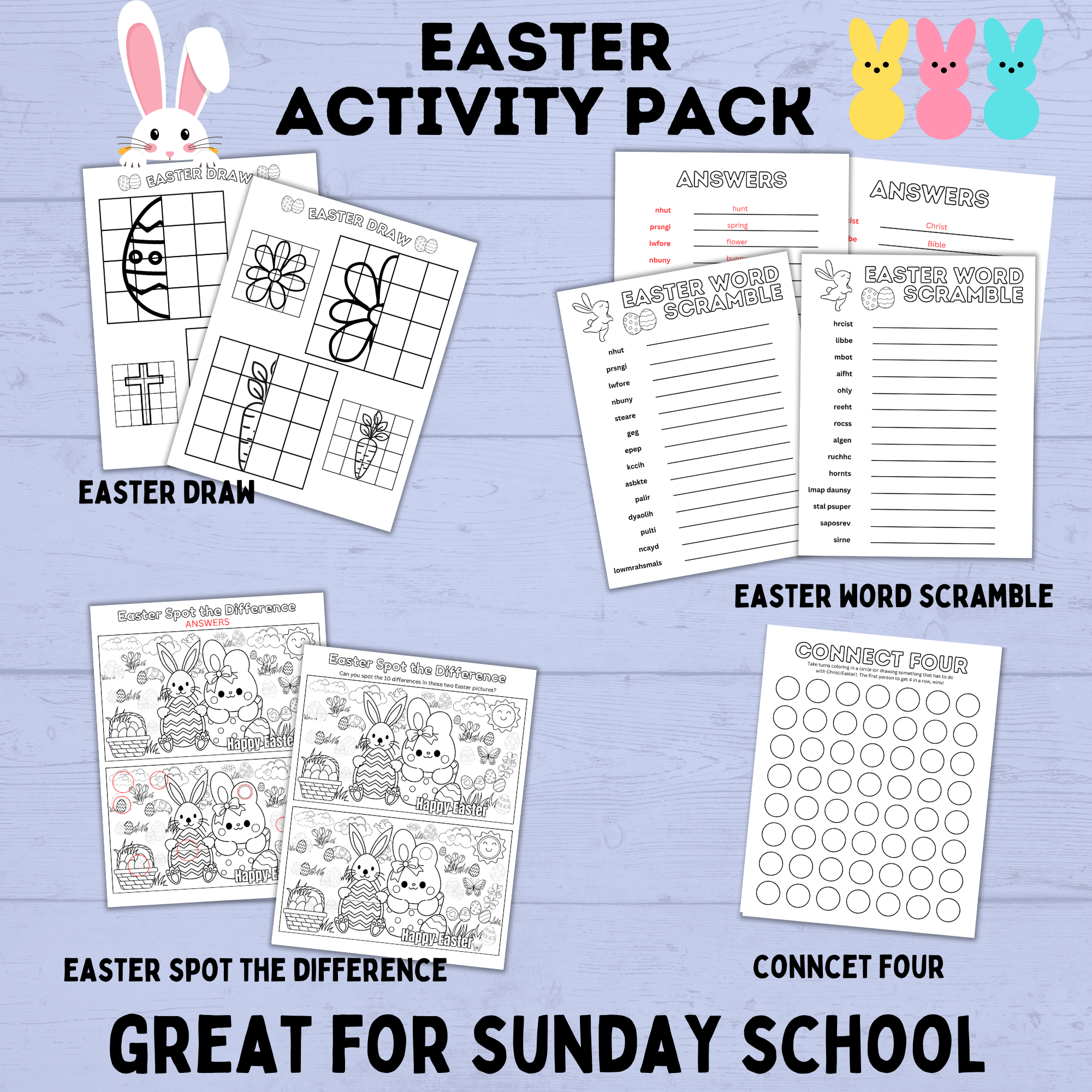 Easter Activity Pack for Kids | Easter Printables | Easter Activities | Easter Crafts | Easter fun pack for kids | Kids Activities | Kids