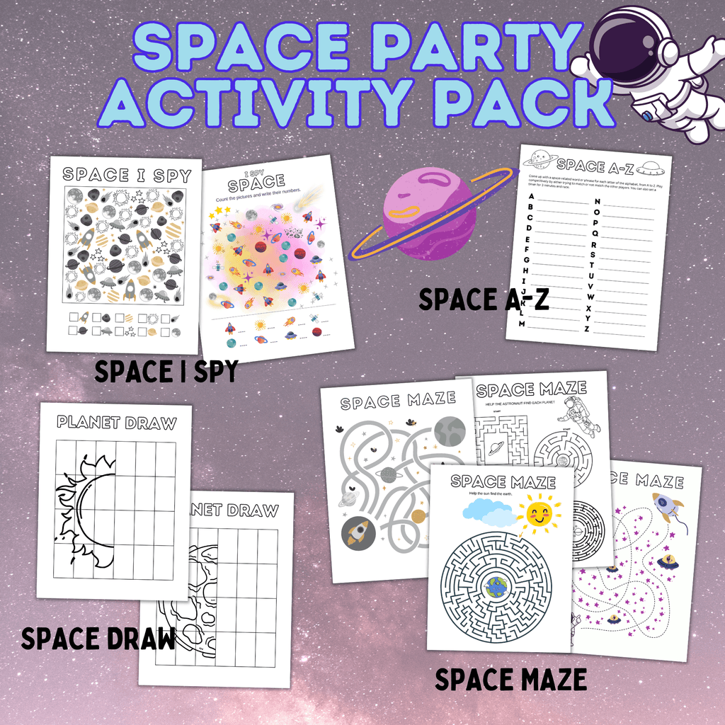 Space Party Activity Pack | Space Activity | Space Craft | Space Games | Outer space games | kids Games | Party Games | Space Party Games