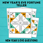 New Year's Eve Printable | New Year's Fortune Teller | Fortune Teller for Kids | Kids Activities | Printables | New Year's Eve Activities
