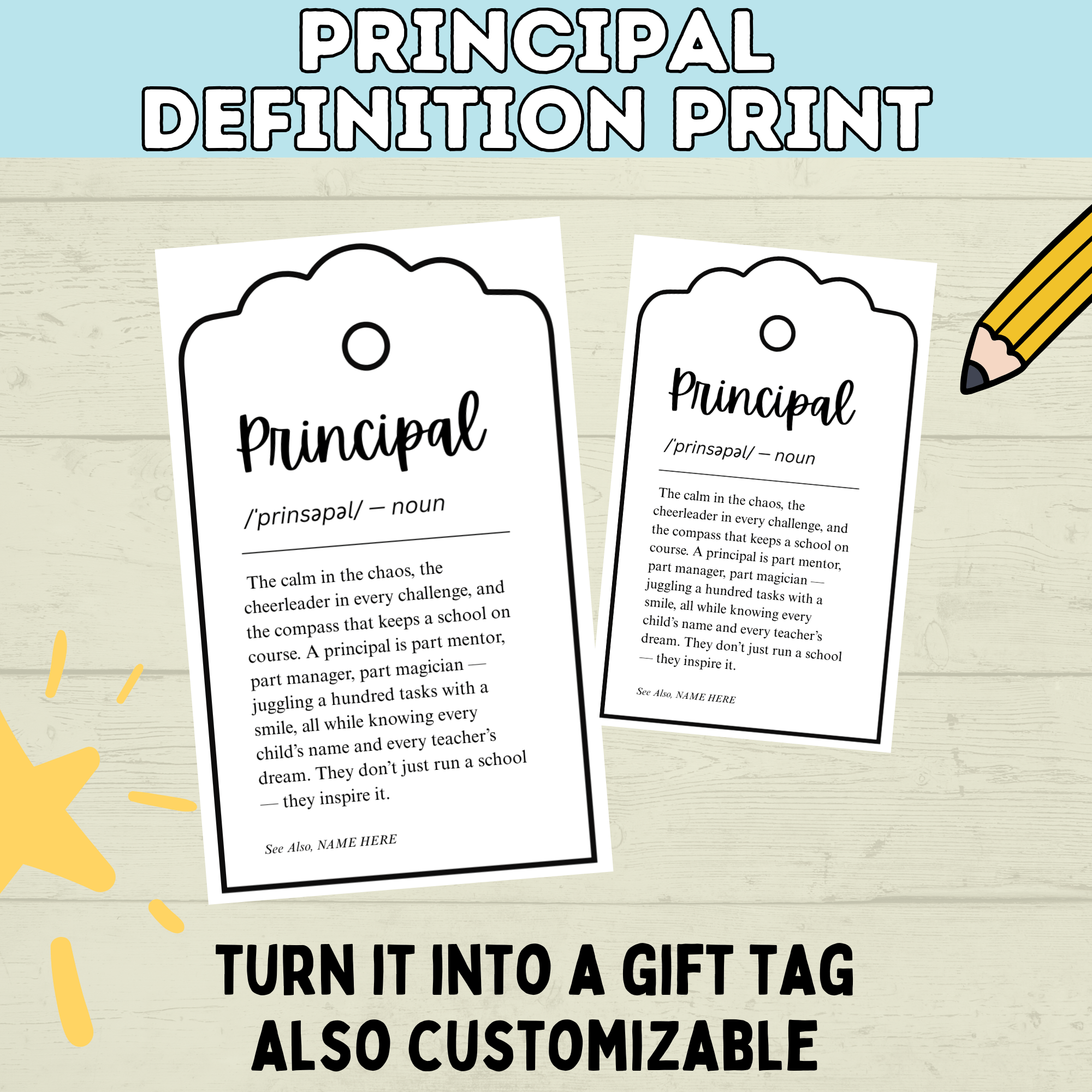 Principal Gift | Principal Day | Principal Appreciation | Principal Office | Principal Card | School Principal | School Gift | Office Decor
