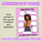 Mother's Day Keepsake Quotes Poster and Card, Personalized Fill in the blank Mom, Funny Gift for Mom, Mother's Day Gift, Grandma Gift Funny