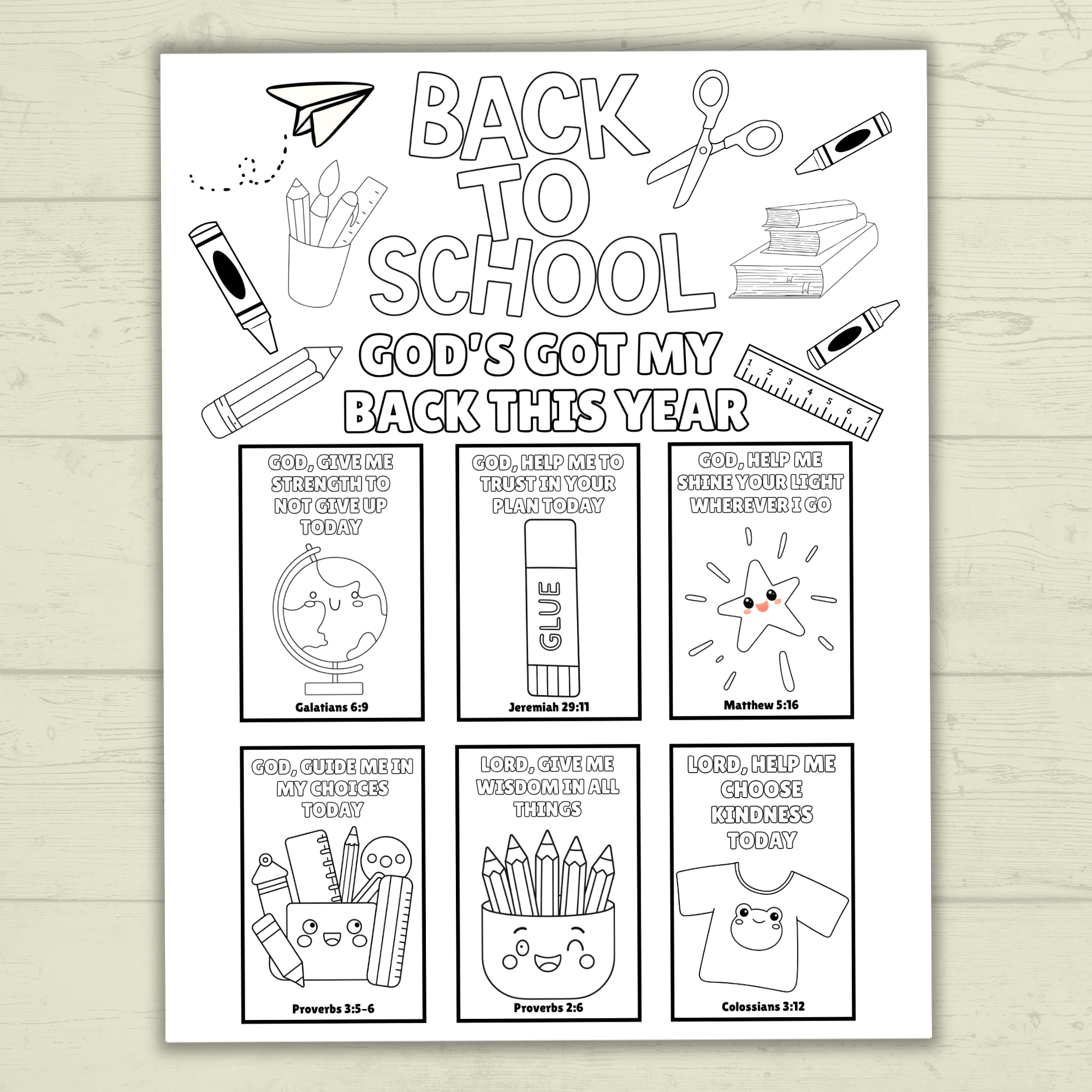 Back to School Coloring Page, Back to School Prayers, Kids Prayers, Sunday School, Homeschool, Christian Coloring Pages, Children's Ministry