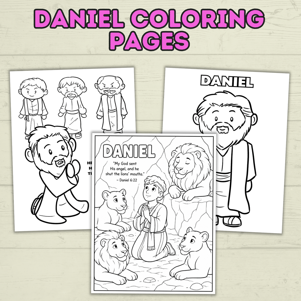 Free Daniel in the Lion's Den Coloring Pages for Kids