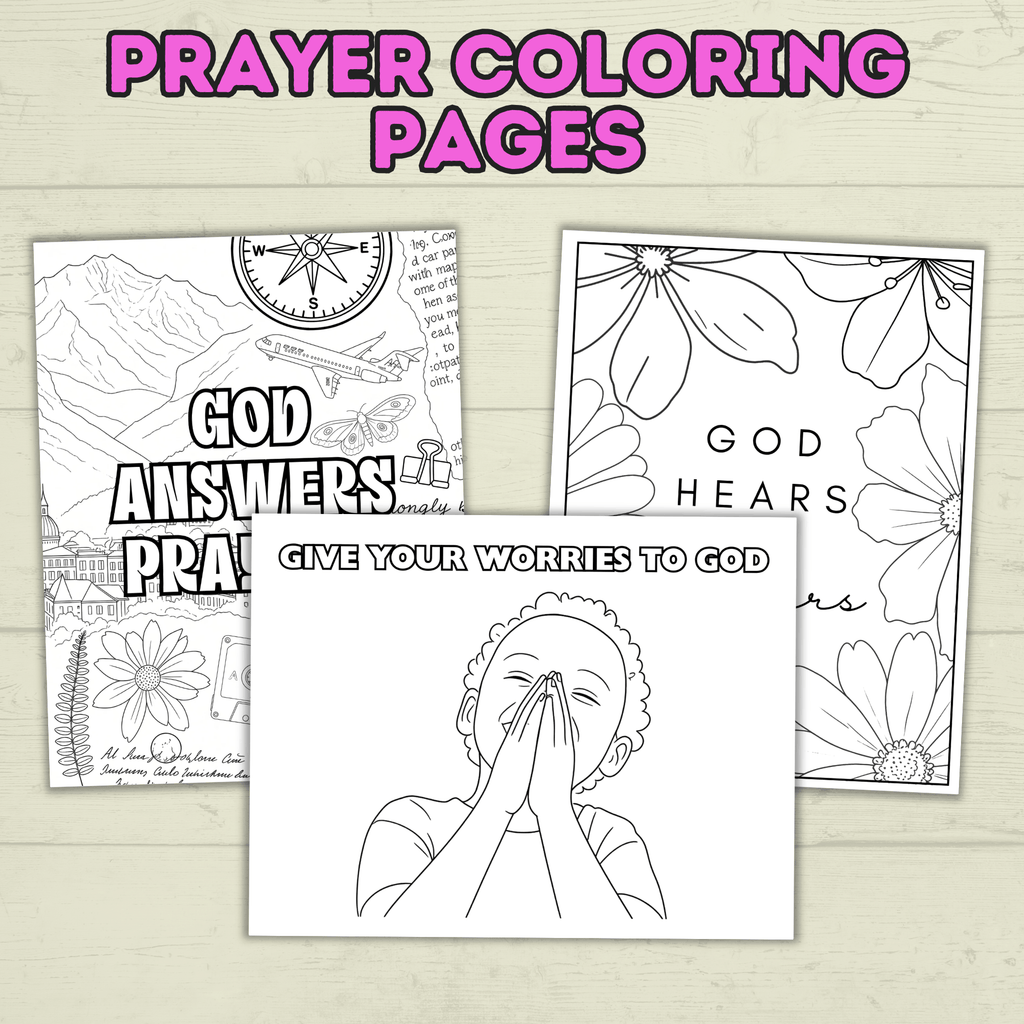 Free Prayer Coloring Pages for Kids for Sunday School