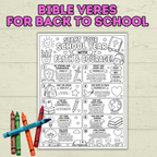 Back to School Bible Verses Coloring Page