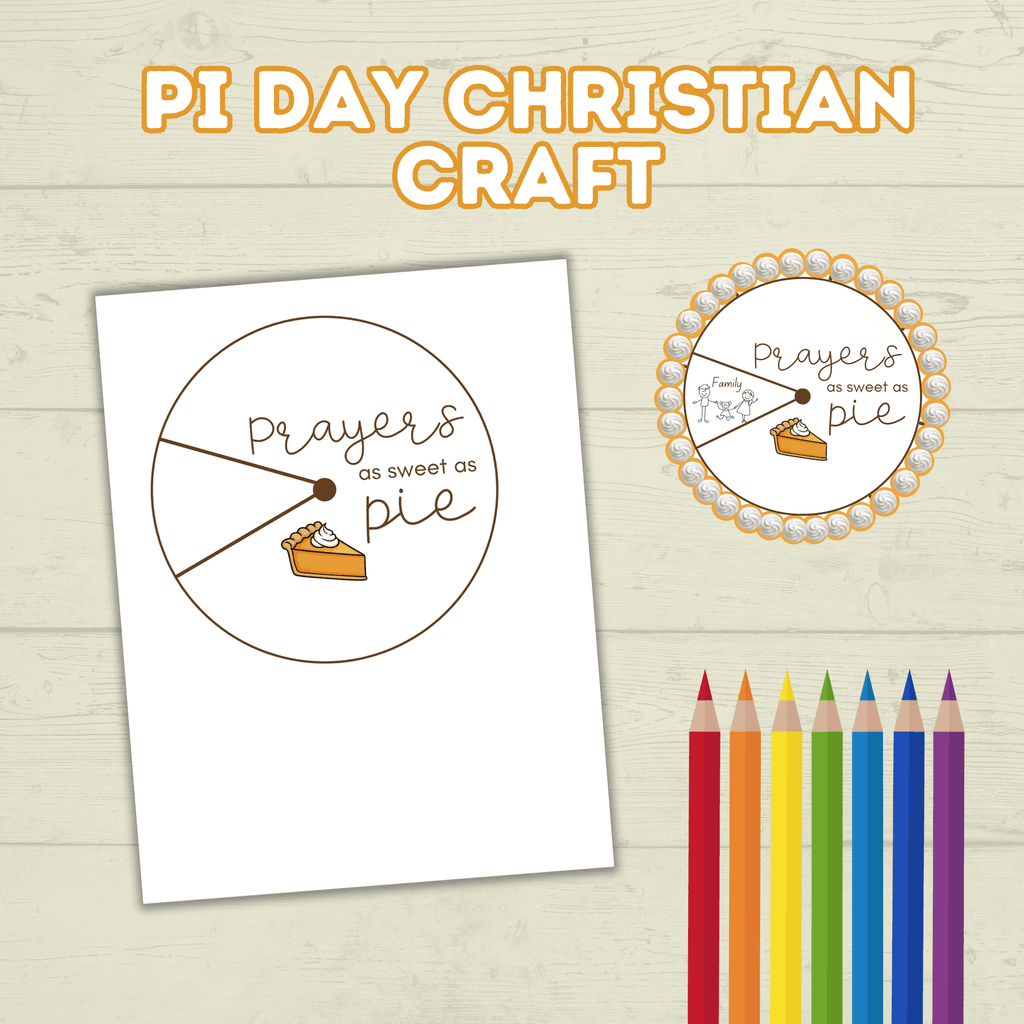 Pie Day Craft, Christian Craft, Bible Study, Sunday School Craft, Christ Craft, Pie Craft, Pie Day Activity, Children's Ministry, Spinner