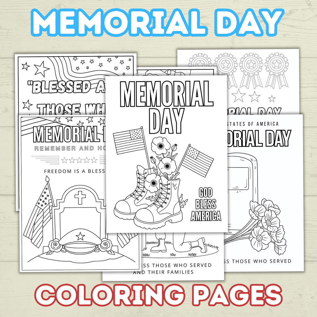 FREE Christian Memorial Day Coloring Pages for Kids and Family