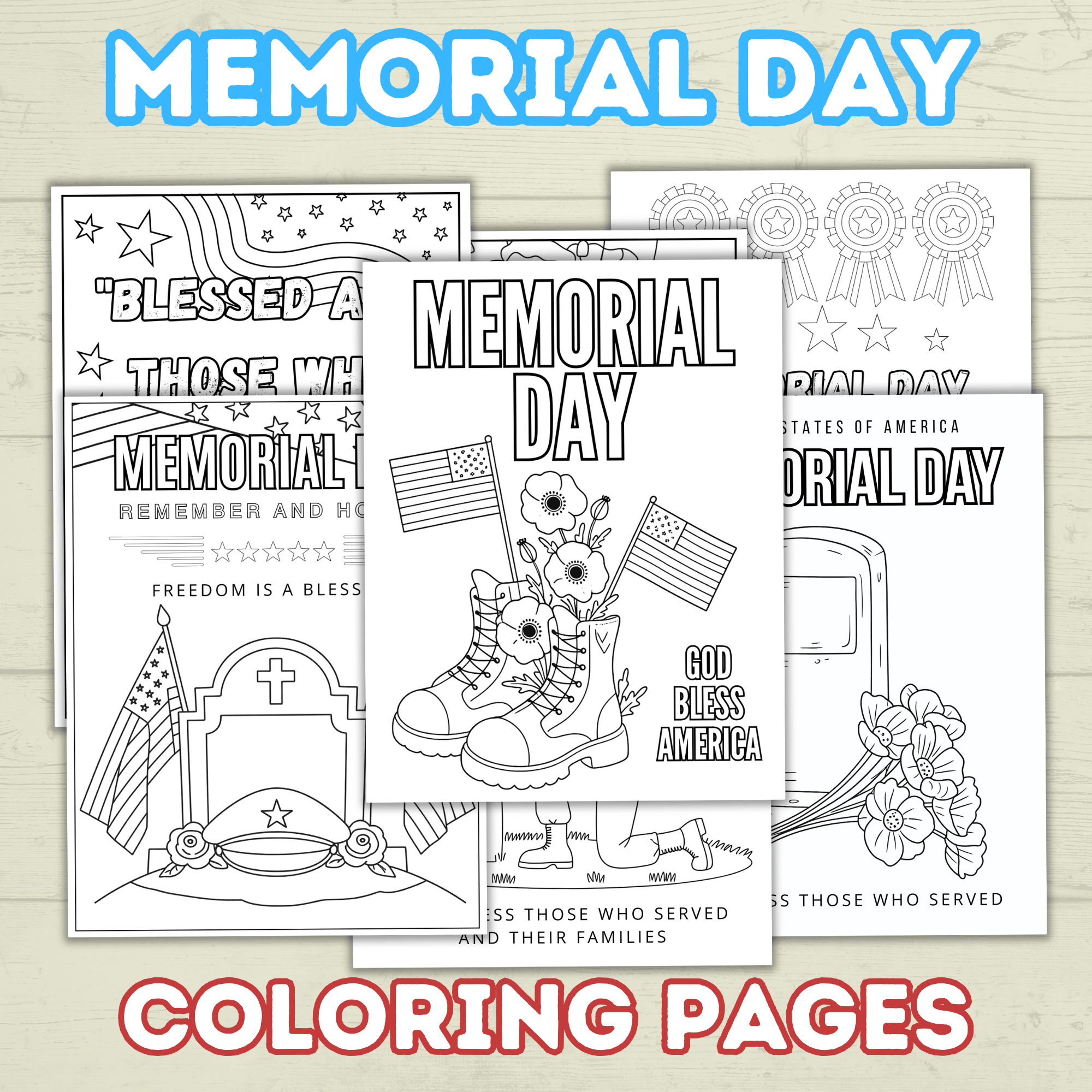 FREE Christian Memorial Day Coloring Pages for Kids and Family