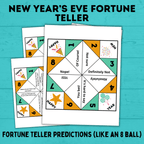 New Year's Eve Printable | New Year's Fortune Teller | Fortune Teller for Kids | Kids Activities | Printables | New Year's Eve Activities