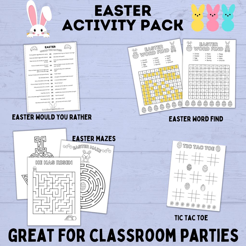 Easter Activity Pack for Kids | Easter Printables | Easter Activities | Easter Crafts | Easter fun pack for kids | Kids Activities | Kids