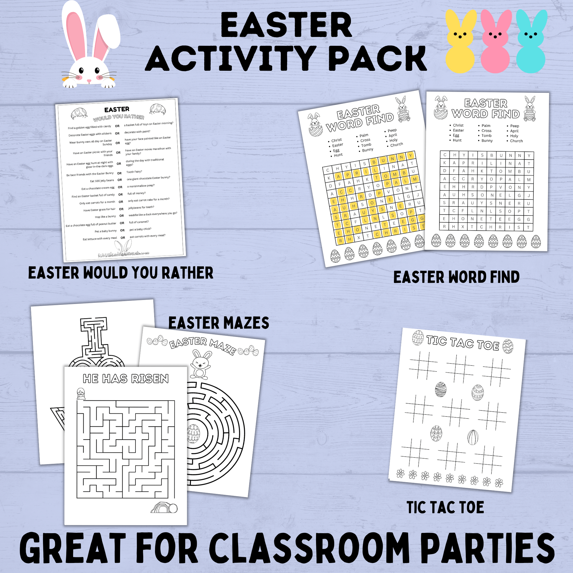 Easter Activity Pack for Kids | Easter Printables | Easter Activities | Easter Crafts | Easter fun pack for kids | Kids Activities | Kids