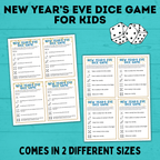 New Year's Eve Game for Kids and Family | New Year's Eve Dice Game | New Year's Eve questions | Kid's Games | Party Games | New Years