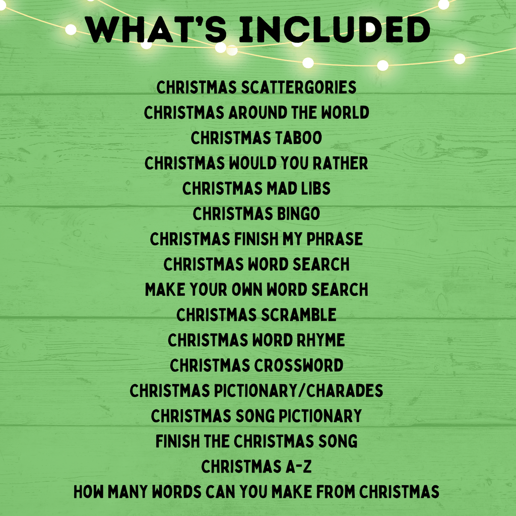 Christmas Games for Kids | Christmas Printables | Christmas Games for Adults | Christmas Games for the Family | Christmas Taboo | Games