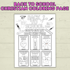 Back to School Coloring Page, Back to School Prayers, Kids Prayers, Sunday School, Homeschool, Christian Coloring Pages, Children's Ministry