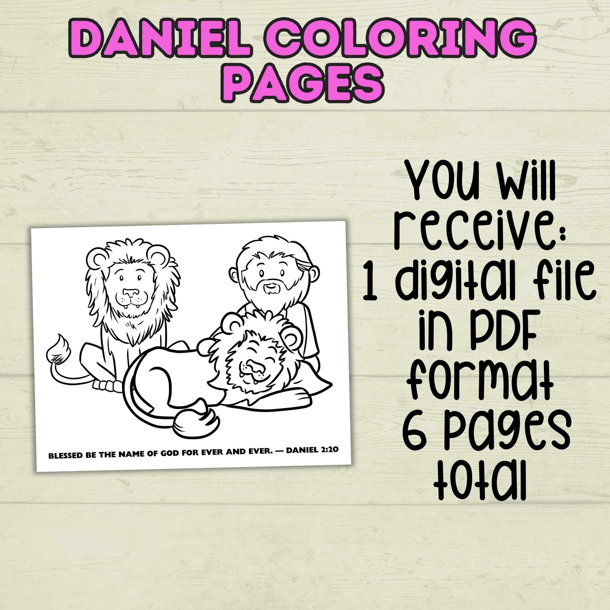 Free Daniel in the Lion's Den Coloring Pages for Kids