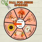 Fall for Jesus Spinner Craft for Kids, Fall Crafts, Christian Fall Crafts, Christian Crafts, Sunday School Crafts, Homeschool, Spinner Craft