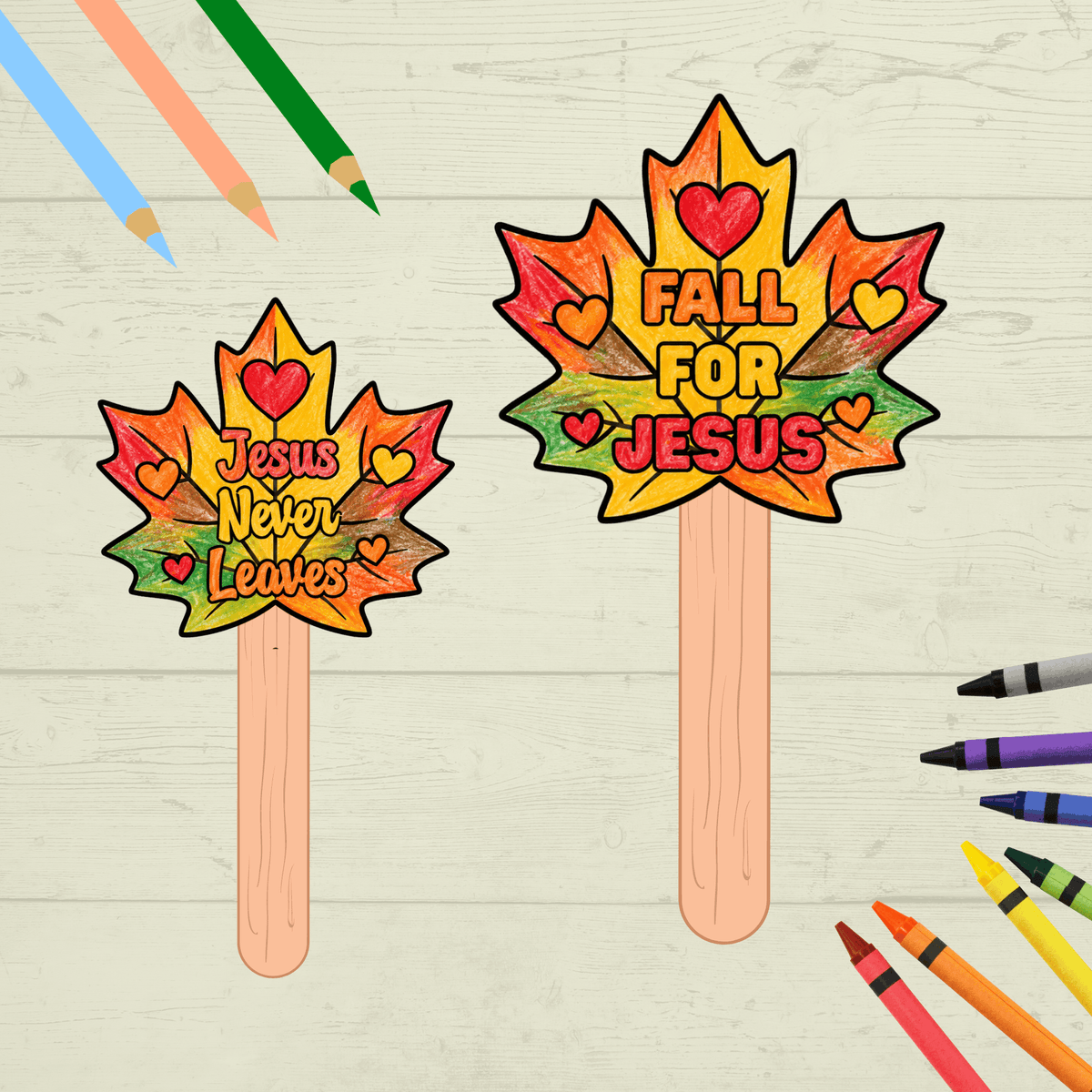 Leaf Fan Craft, Christian Fan Craft, Fall Craft, Christian Activity, Bible Lesson, Homeschool, Jesus Craft, Fall for Jesus, Leaf Craft