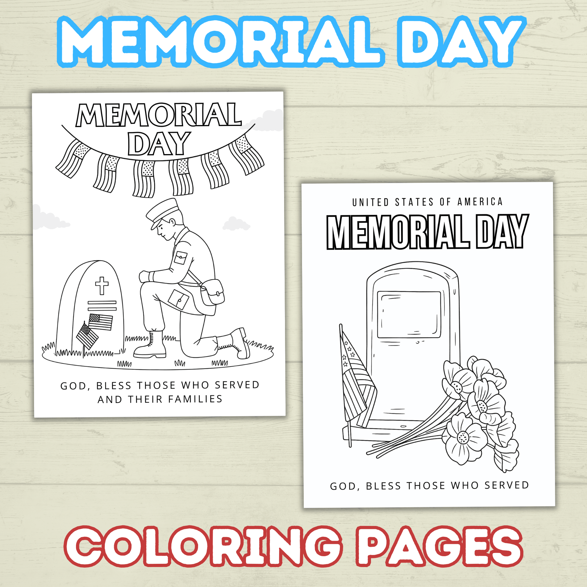 FREE Christian Memorial Day Coloring Pages for Kids and Family