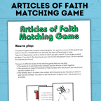 Articles of Faith Matching Game for Families | FHE Game | Articles of Faith Game | Match game for kids | Articles of Faith Printable