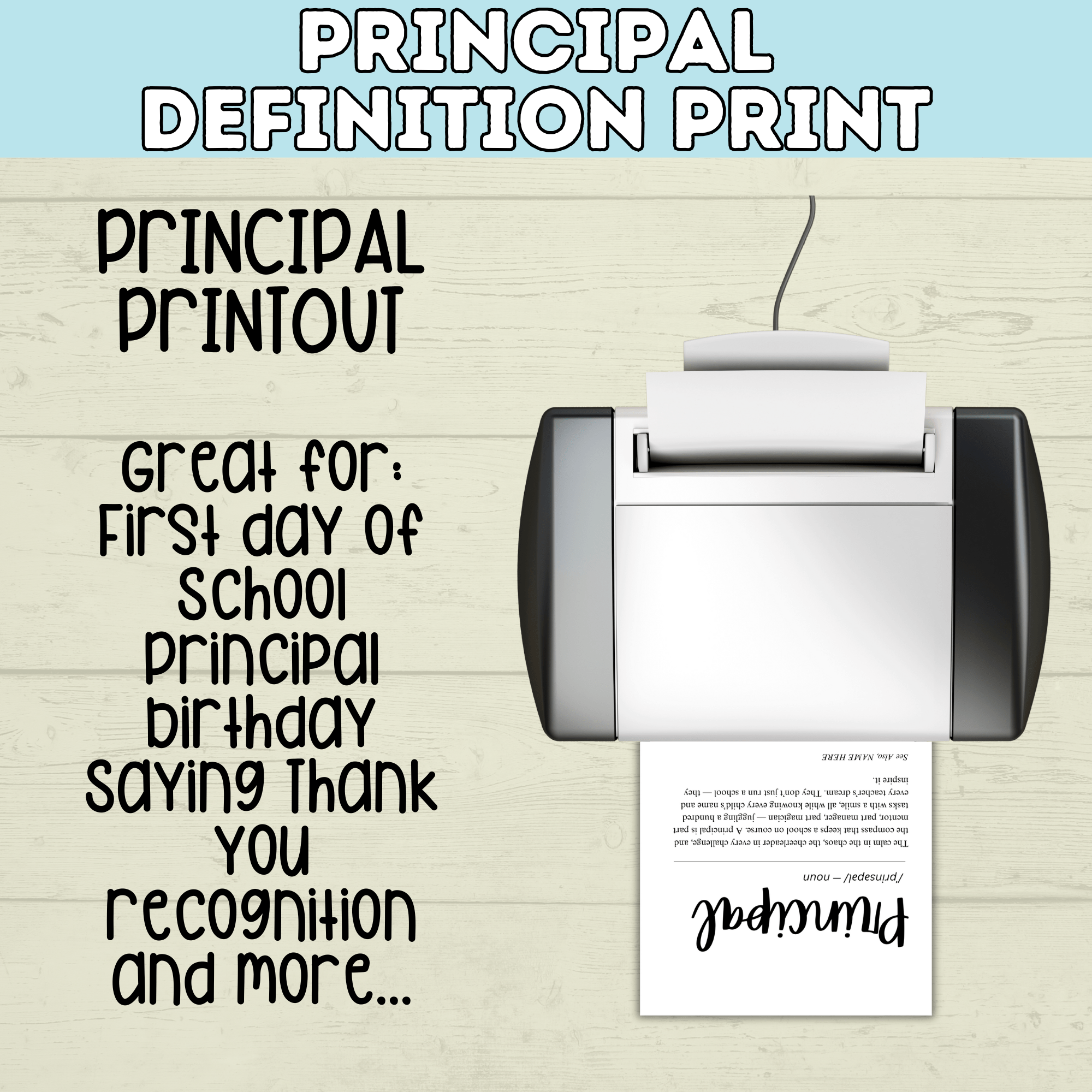 Principal Gift | Principal Day | Principal Appreciation | Principal Office | Principal Card | School Principal | School Gift | Office Decor