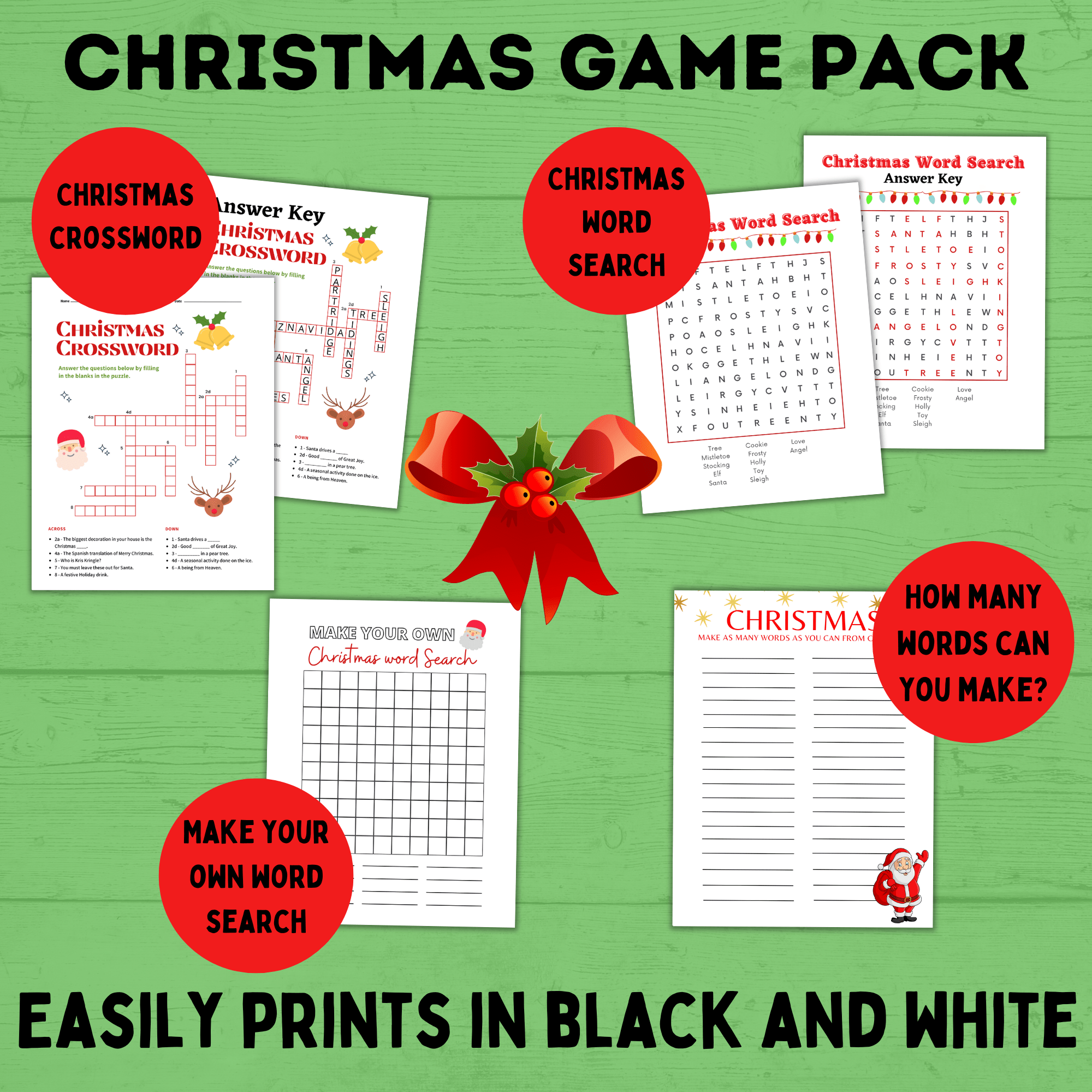 Christmas Games for Kids | Christmas Printables | Christmas Games for Adults | Christmas Games for the Family | Christmas Taboo | Games