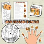 Job Bible Lesson Story Bundle, Job Bible Craft, Sunday School Crafts, Homeschool, Old Testament, Job Activity, Job Craft, Job Cube Story