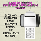Back to School Affirmation Scripture Cards, Scripture Verse Cards, Christian Affirmations, Kids Prayer Cards