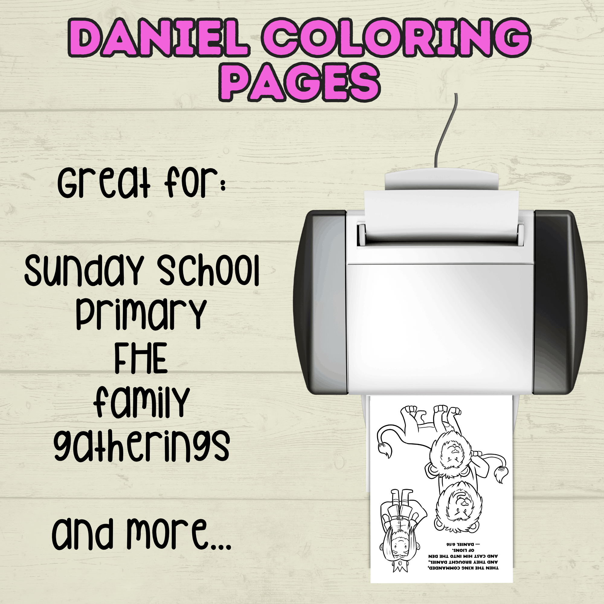 Free Daniel in the Lion's Den Coloring Pages for Kids