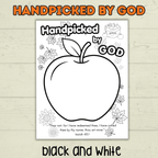 Handpicked by God, Apple Craft, Fall Craft, Fall Apple Craft,Fall Christian Craft, Sunday School Craft, Christian Activity,Fingerpaint Craft