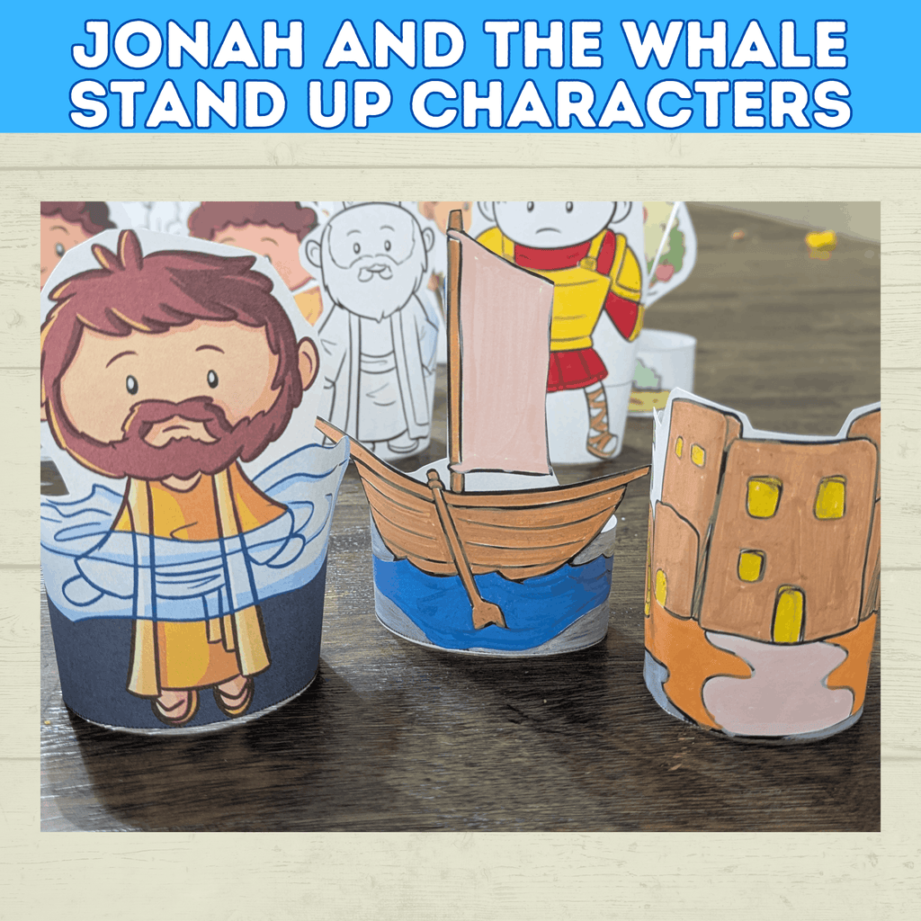Jonah and the Whale, Biblical Characters Craft, Bible Story Lessons, Kids Ministry, Sunday
