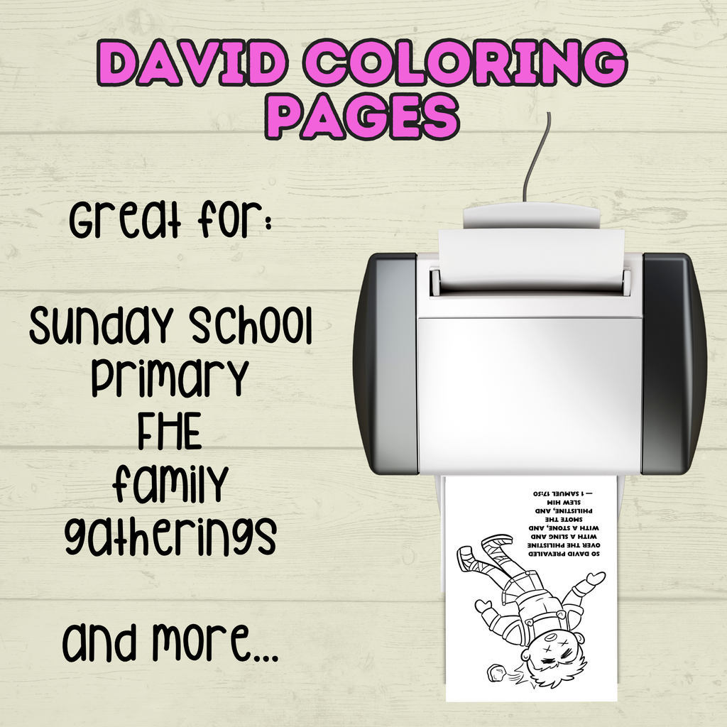Free David and Goliath Coloring Pages for Kids