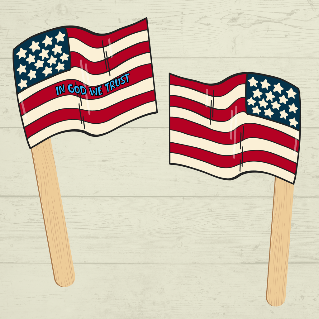 Patriotic Flag Craft for Kids, In God We Trust, USA Craft, American Flag Craft, Memorial Day Craft, 4th of July Craft, Veterans day Craft